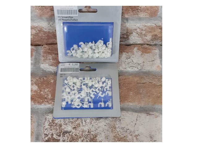 25 verpakking van 50 kabel spijker clips 6mm - afbeelding 3 van  3