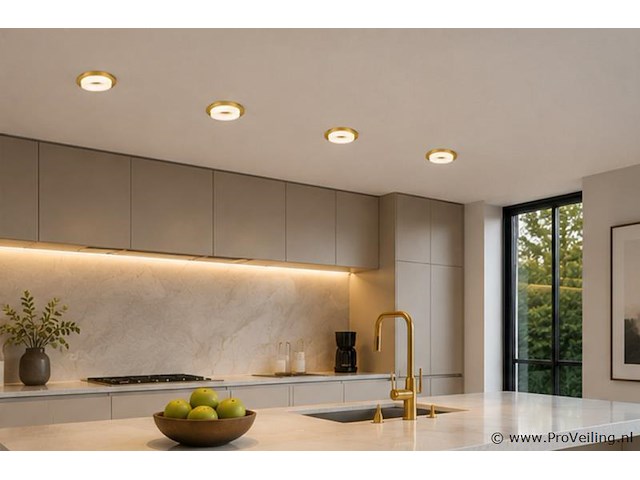 25 x downlight fitting – gu10 – goud – ø70mm – ip20 – kadife - afbeelding 1 van  5