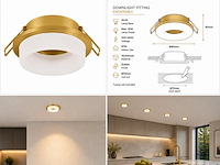 25 x downlight fitting – gu10 – goud – ø70mm – ip20 – kadife - afbeelding 5 van  5