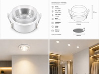 25 x downlight fitting – gu10 – wit – ø90mm – ip20 – mint-1 - afbeelding 3 van  4