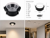 25 x downlight fitting – gu10 – zwart – ø90mm – ip20 – mint-1 - afbeelding 3 van  4