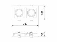 25 x gt square 2.0 design inbouwspots wit - afbeelding 2 van  7