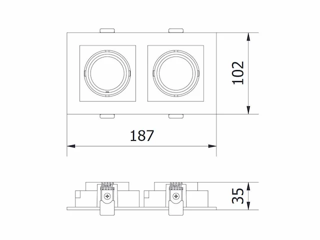 25 x gt square 2.0 design inbouwspots wit - afbeelding 2 van  7
