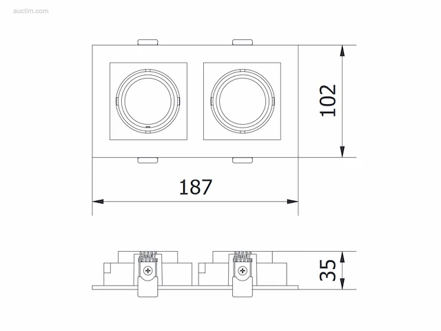 25 x gt square 2.0 design inbouwspots zwart - afbeelding 8 van  9