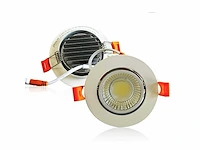 25 x inbouw led downlight – 7w – draaibaar – 6500k koud wit