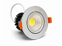 25 x led downlight – 7w – draaibaar – dimbaar – 3000k warm – zilver - afbeelding 2 van  4