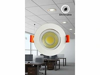 25 x led downlight – 7w – draaibaar – dimbaar – 6500k koud wit – wit