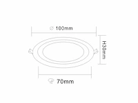 25 x led paneel – warm wit / koud wit – 6w (3w + 3w) – aan/uit - afbeelding 2 van  5