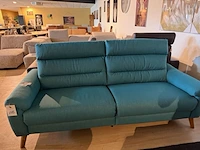 2,5-zits bank, 2 x elektrisch verstelbaar blauw - afbeelding 2 van  6