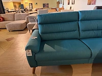 2,5-zits bank, 2 x elektrisch verstelbaar blauw - afbeelding 3 van  6