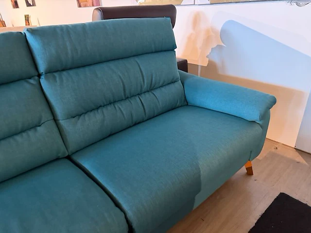 2,5-zits bank, 2 x elektrisch verstelbaar blauw - afbeelding 4 van  6