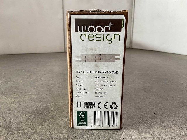 25,34 m² wandpaneel borneo lombardy shoreahout - afbeelding 5 van  5