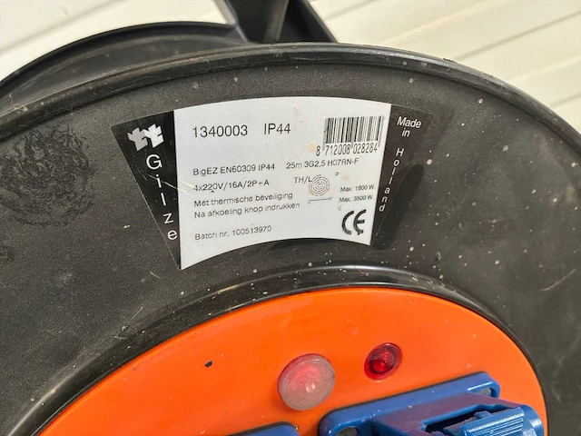 25m verlengkabelhaspel 230v - afbeelding 3 van  3