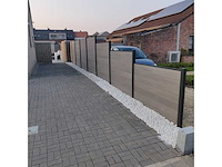 25x composiet schutting grijs - schutting houtnerf - 45 meter schutting