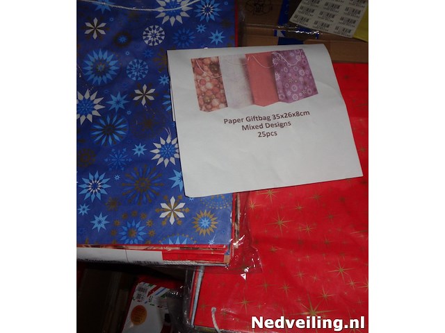 25x papieren giftbags 35x26x8cm - afbeelding 2 van  3