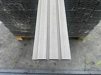 25x triple rhombus schutting grijs - composiet schutting - 45 meter schutting - afbeelding 5 van  7