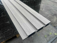 25x triple rhombus schutting grijs - composiet schutting - 45 meter schutting - afbeelding 6 van  7
