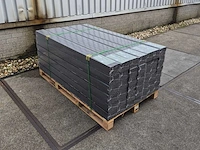 25x triple rhombus schutting zwart - composiet schutting - 45 meter schutting - afbeelding 2 van  5