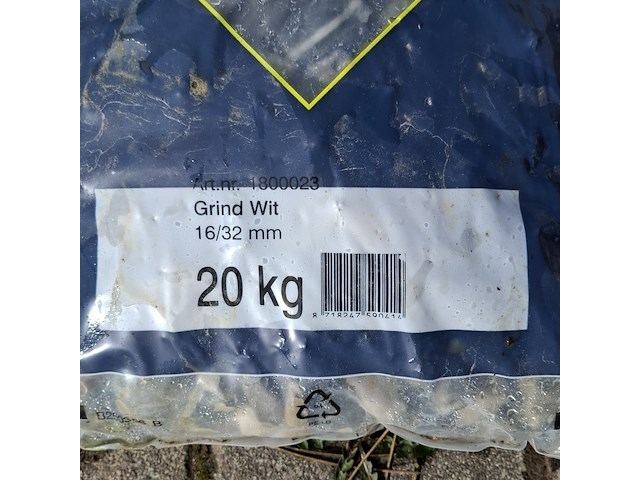 25x zak grind a 20 kg gardenlux, wit - afbeelding 3 van  9