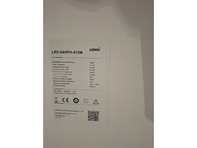 25x zonnepaneel longi, lr5-54hph-415m - afbeelding 4 van  4
