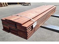 26x padouk planken 21 x 140mm , b-fix profiel, lengte 155cm (5.6m2) - afbeelding 3 van  5