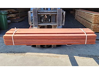 26x padouk planken 21 x 140mm , b-fix profiel, lengte 155cm (5.6m2) - afbeelding 4 van  5