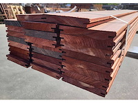 26x padouk planken 21 x 140mm , b-fix profiel, lengte 155cm (5.6m2) - afbeelding 5 van  5