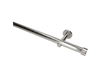 28 mm gordijnroede modern rvs complete set 240 cm - afbeelding 1 van  2