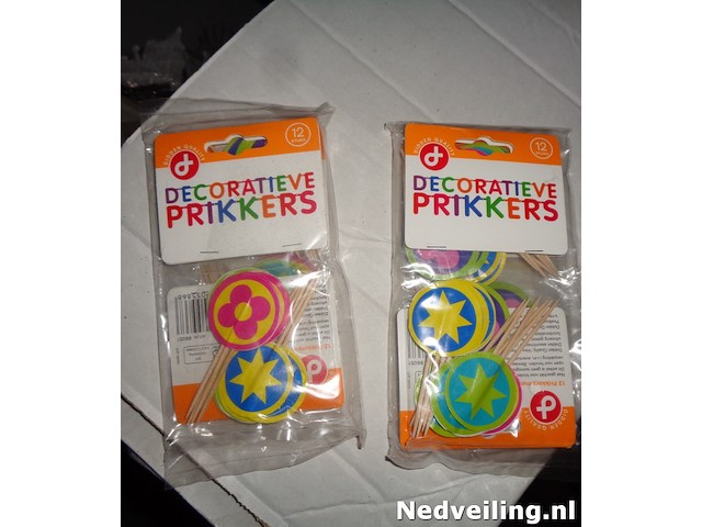 288x pakje met 12 decoratieve prikkers - afbeelding 1 van  3