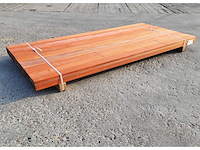 28x padouk planken 21 x 140mm , lengte 215 cm (8.4 m2) - afbeelding 3 van  4