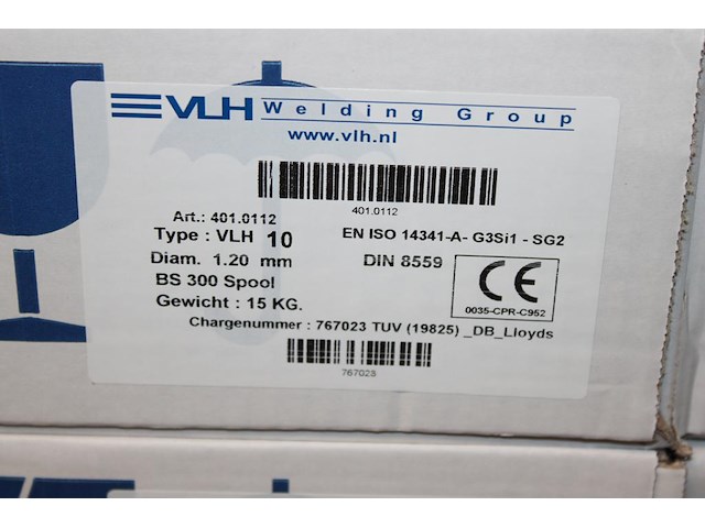 29 dozen lasdraad vlh 10, diameter 1.20 mm, bs 300 spool op pallet. - afbeelding 3 van  3