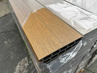 294x composiet - teak / bruin - schuttingplank 182,5x15,4x2 cm - houten tuinomheining - afbeelding 3 van  3