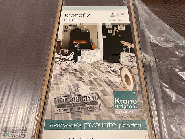 29,6m² krono fix classic kliklaminaat kinshasa wenge - afbeelding 10 van  11