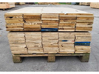 29.6m2 afrikaans eiken vloerdelen 18 x 190 mm, lengte 120cm ( 130x ) - afbeelding 5 van  6