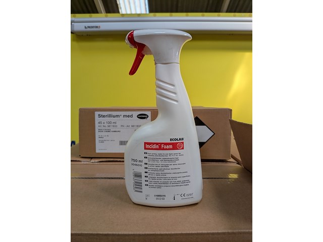 29x doos à 16 stuks desinfectie- en reinigingsschuim ecolab, incidin foam - afbeelding 4 van  6