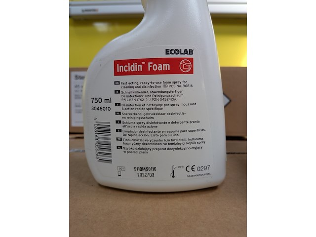29x doos à 16 stuks desinfectie- en reinigingsschuim ecolab, incidin foam - afbeelding 5 van  6