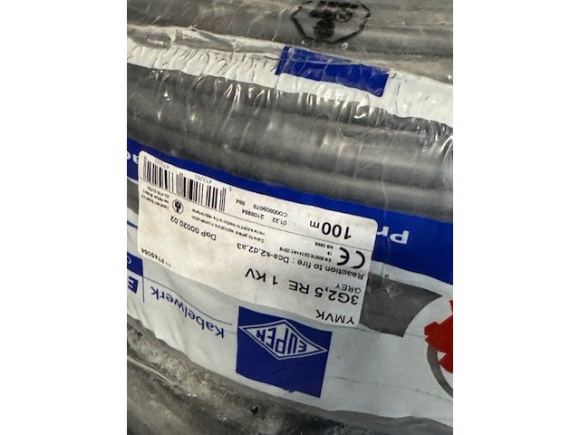 2x 100 meter kabel , grijs - afbeelding 2 van  3