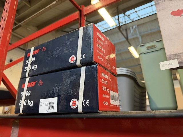 2x 1.5m rateltakel met certificaat hadef, 53/09 800 kg - afbeelding 3 van  3