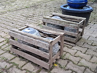 2x 2-delige set waterornamenten natuursteen - afbeelding 1 van  5