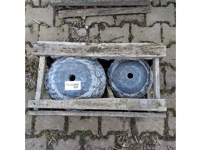 2x 2-delige set waterornamenten natuursteen - afbeelding 3 van  5