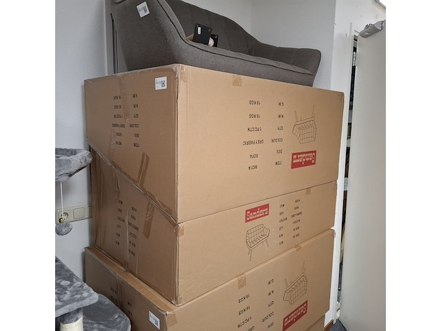 2x 2-zits bank grijs - afbeelding 3 van  3