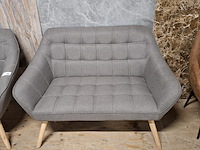 2x 2-zits bank grijs - afbeelding 2 van  3