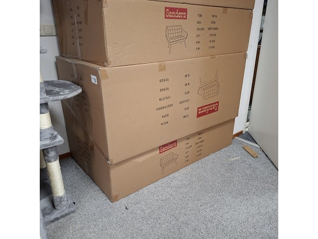 2x 2-zits bank grijs - afbeelding 3 van  3