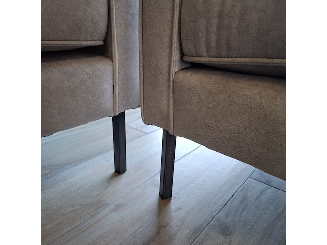 2x 2-zitsbank combi, grijs - afbeelding 3 van  11