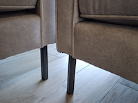 2x 2-zitsbank combi, grijs - afbeelding 3 van  11