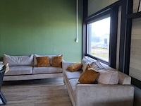 2x 2-zitsbank combi, grijs - afbeelding 1 van  11