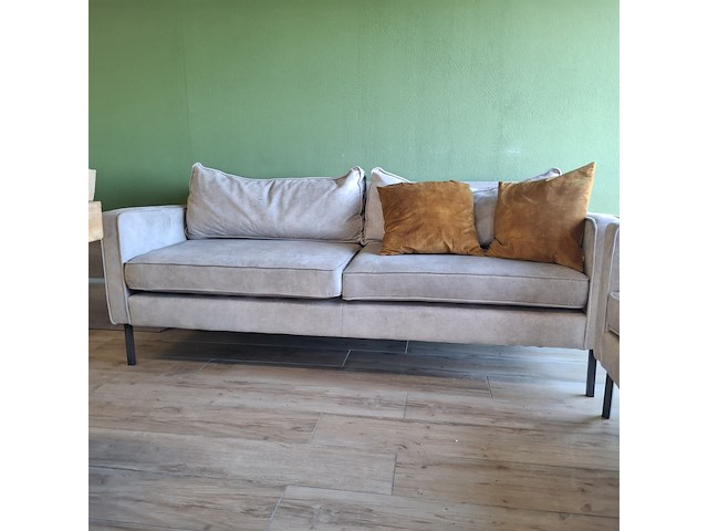 2x 2-zitsbank combi, grijs - afbeelding 5 van  11