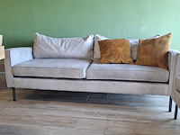 2x 2-zitsbank combi, grijs - afbeelding 5 van  11