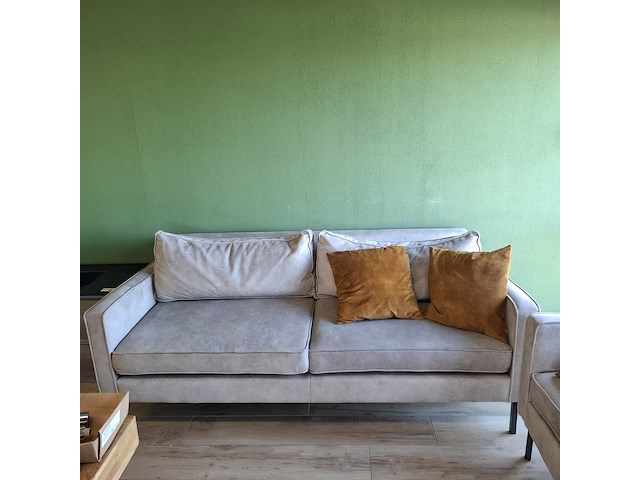 2x 2-zitsbank combi, grijs - afbeelding 6 van  11