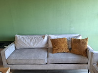 2x 2-zitsbank combi, grijs - afbeelding 6 van  11